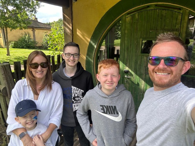 Louise Pearce, her husband and their sons